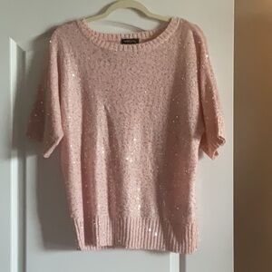 Peach short sleeve sweater